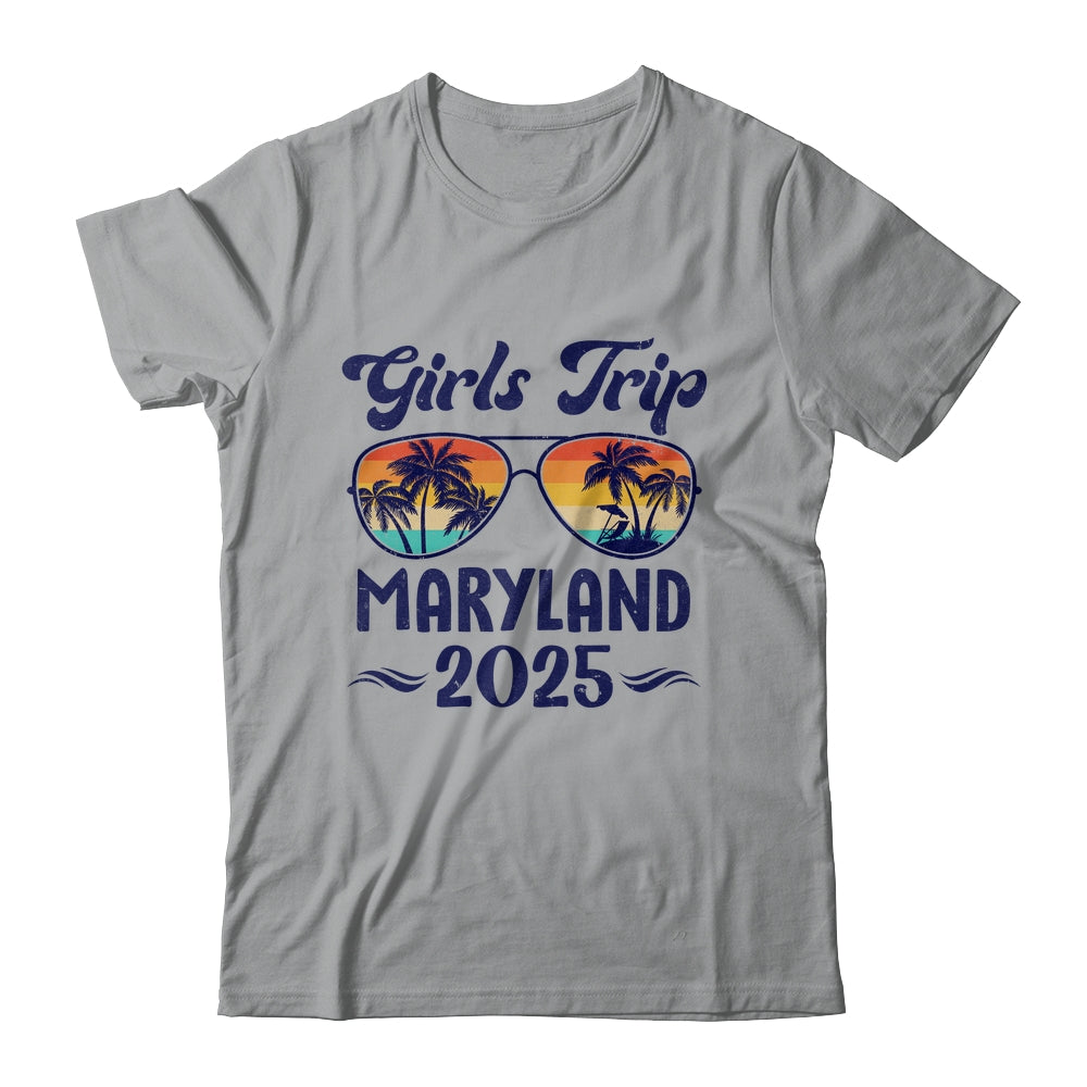 Maryland Girls Trip Beach Vacation 2025 Matching Group Shirt & Tank Top | siriusteestore