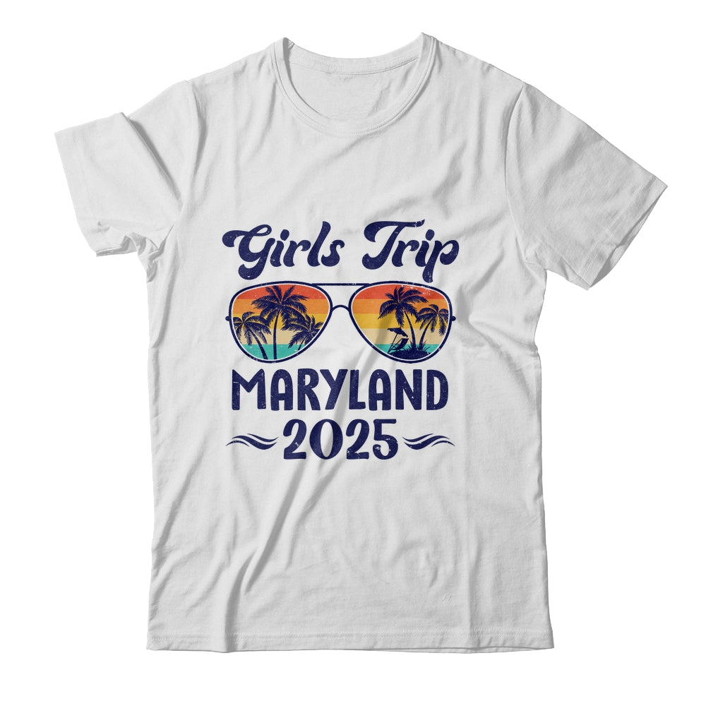 Maryland Girls Trip Beach Vacation 2025 Matching Group Shirt & Tank Top | siriusteestore