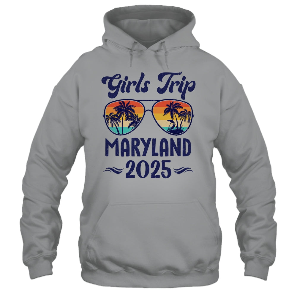 Maryland Girls Trip Beach Vacation 2025 Matching Group Shirt & Tank Top | siriusteestore