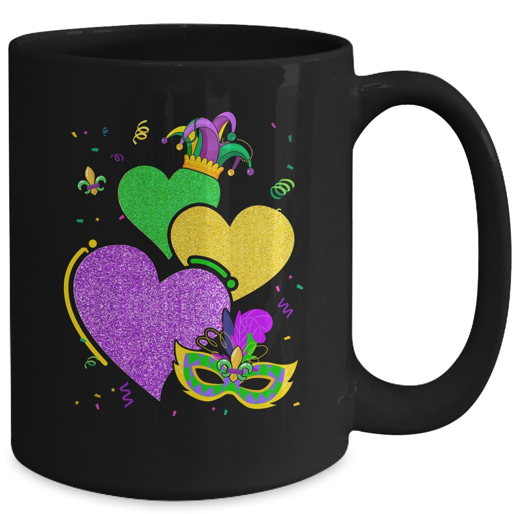 Mask Mardi Gras Cute Hearts Marks Women Girls Kids Vintage Mug | siriusteestore