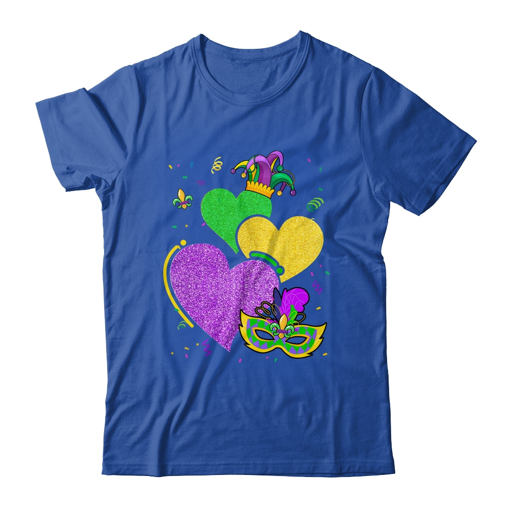 Mask Mardi Gras Cute Hearts Marks Women Girls Kids Vintage Shirt & Tank Top | siriusteestore
