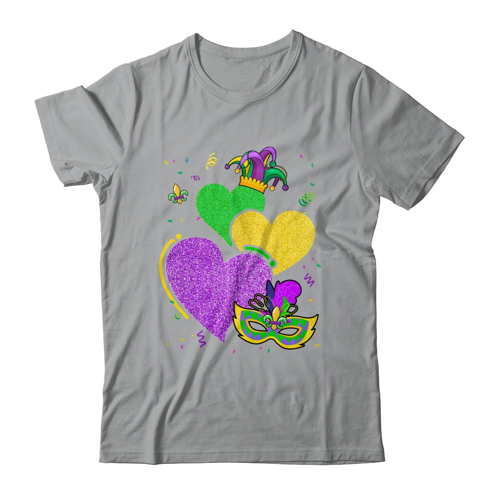 Mask Mardi Gras Cute Hearts Marks Women Girls Kids Vintage Shirt & Tank Top | siriusteestore