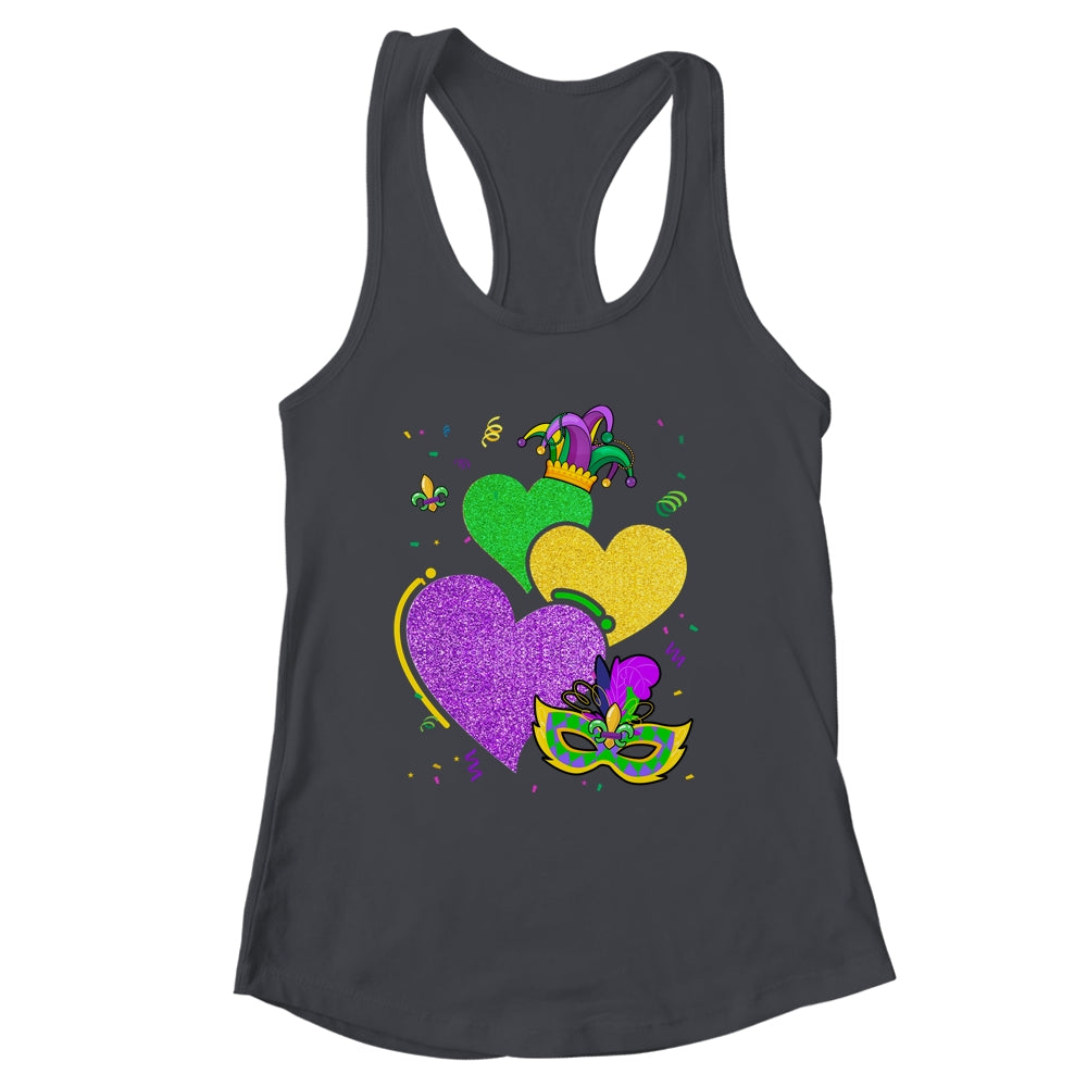Mask Mardi Gras Cute Hearts Marks Women Girls Kids Vintage Shirt & Tank Top | siriusteestore