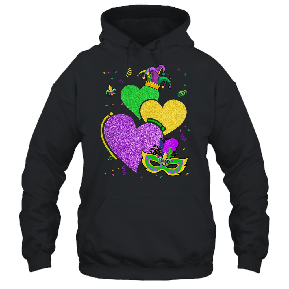 Mask Mardi Gras Cute Hearts Marks Women Girls Kids Vintage Shirt & Tank Top | siriusteestore