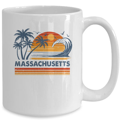 Massachusetts Vacation Sunset Cute 70s Vintage Retro Beach Mug | siriusteestore