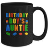 Master Builder Auntie Birthday Boy Building Bricks Blocks Mug | siriusteestore