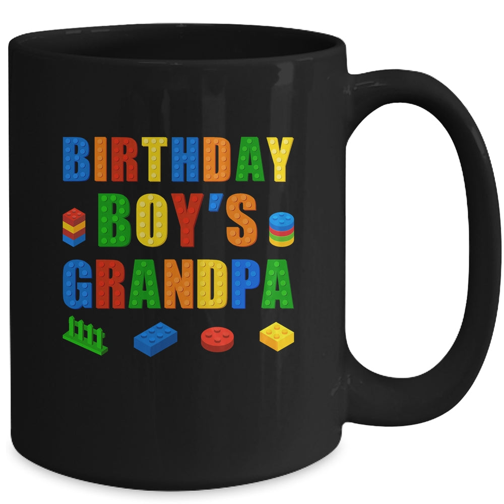Master Builder Grandpa Birthday Boy Building Bricks Blocks Mug | siriusteestore
