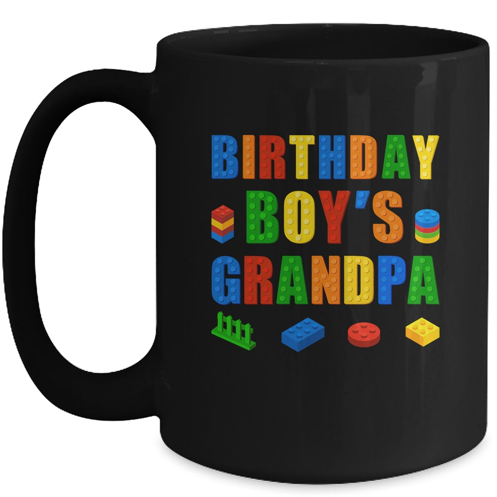 Master Builder Grandpa Birthday Boy Building Bricks Blocks Mug | siriusteestore