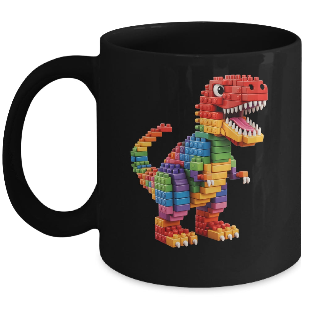 Master Builder Men Boys Kids Building Bricks Dinosaur T-Rex Mug | siriusteestore