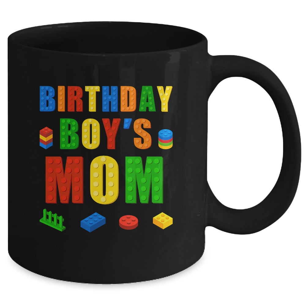 Master Builder Mom Birthday Boy Building Bricks Blocks Mug | siriusteestore