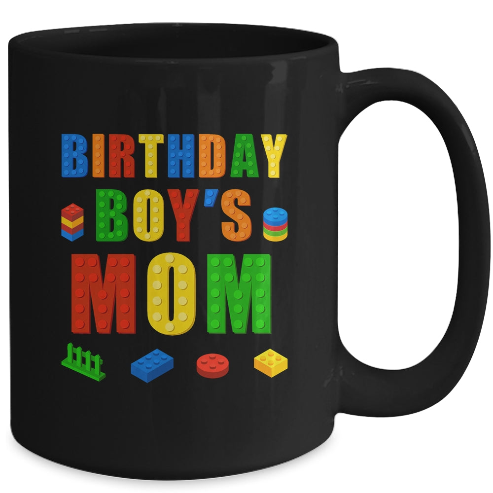 Master Builder Mom Birthday Boy Building Bricks Blocks Mug | siriusteestore