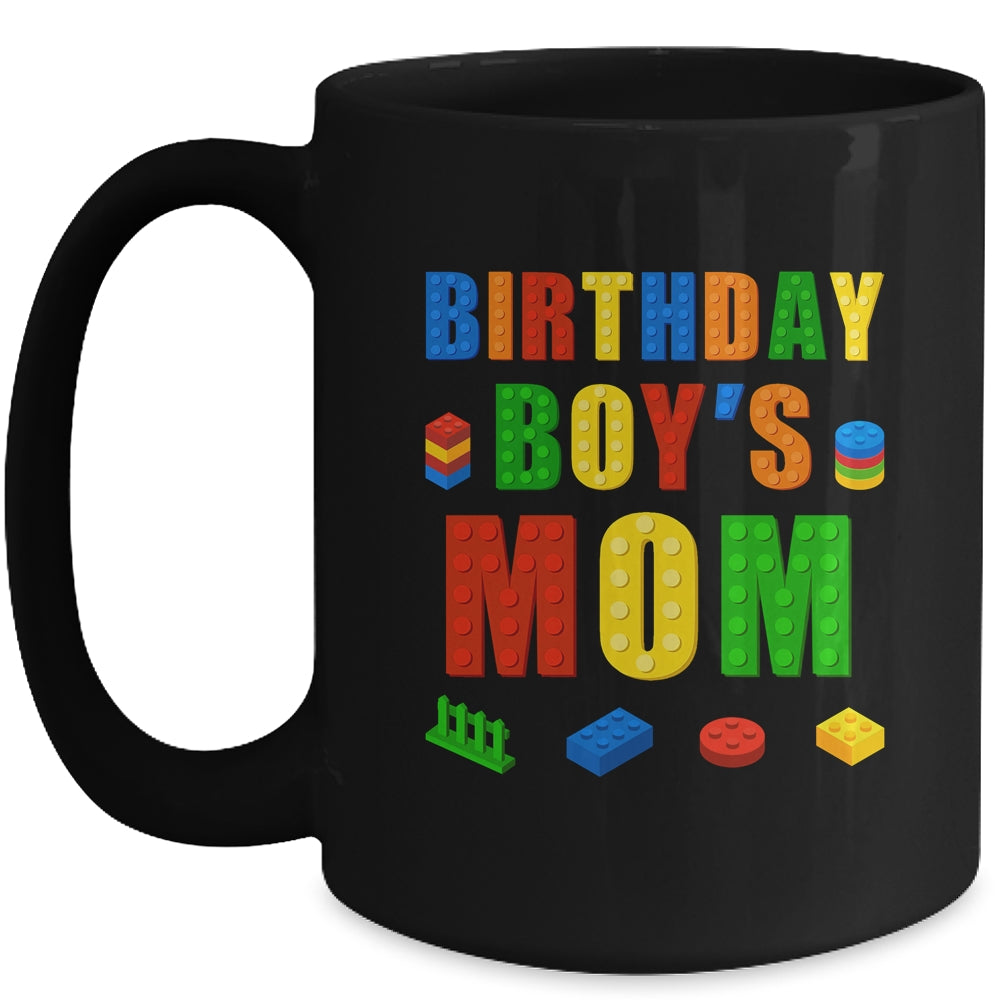 Master Builder Mom Birthday Boy Building Bricks Blocks Mug | siriusteestore
