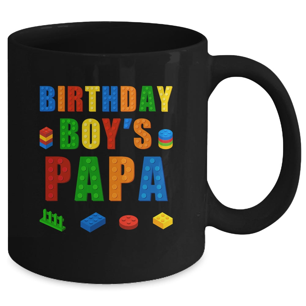 Master Builder Papa Birthday Boy Building Bricks Blocks Mug | siriusteestore