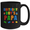 Master Builder Papa Birthday Boy Building Bricks Blocks Mug | siriusteestore