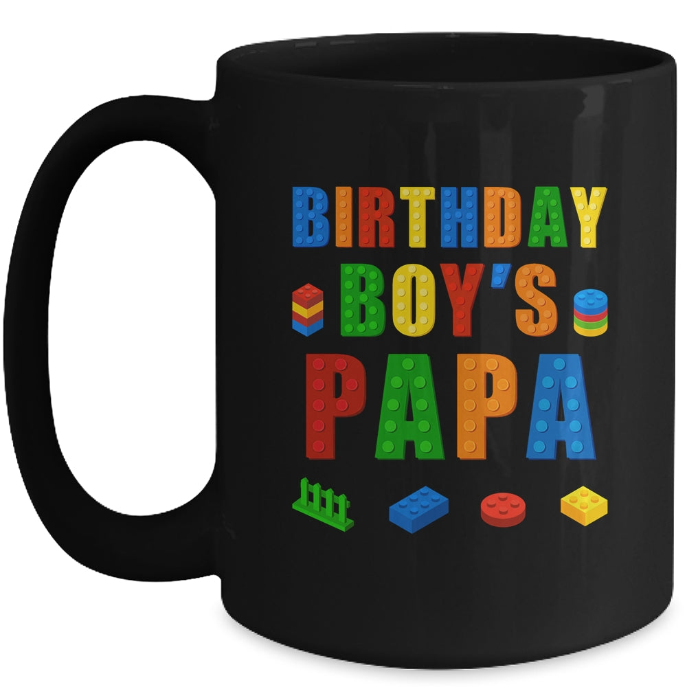 Master Builder Papa Birthday Boy Building Bricks Blocks Mug | siriusteestore