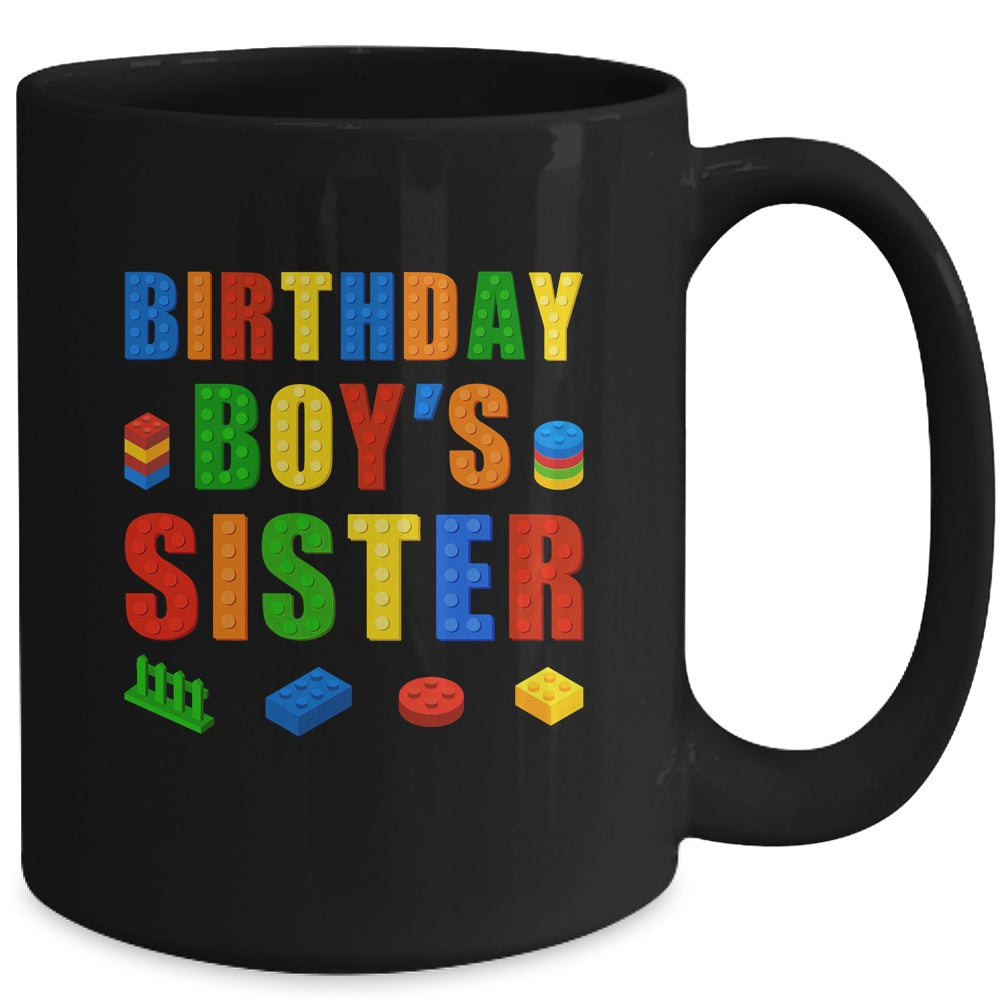 Master Builder Sister Birthday Boy Building Bricks Blocks Mug | siriusteestore