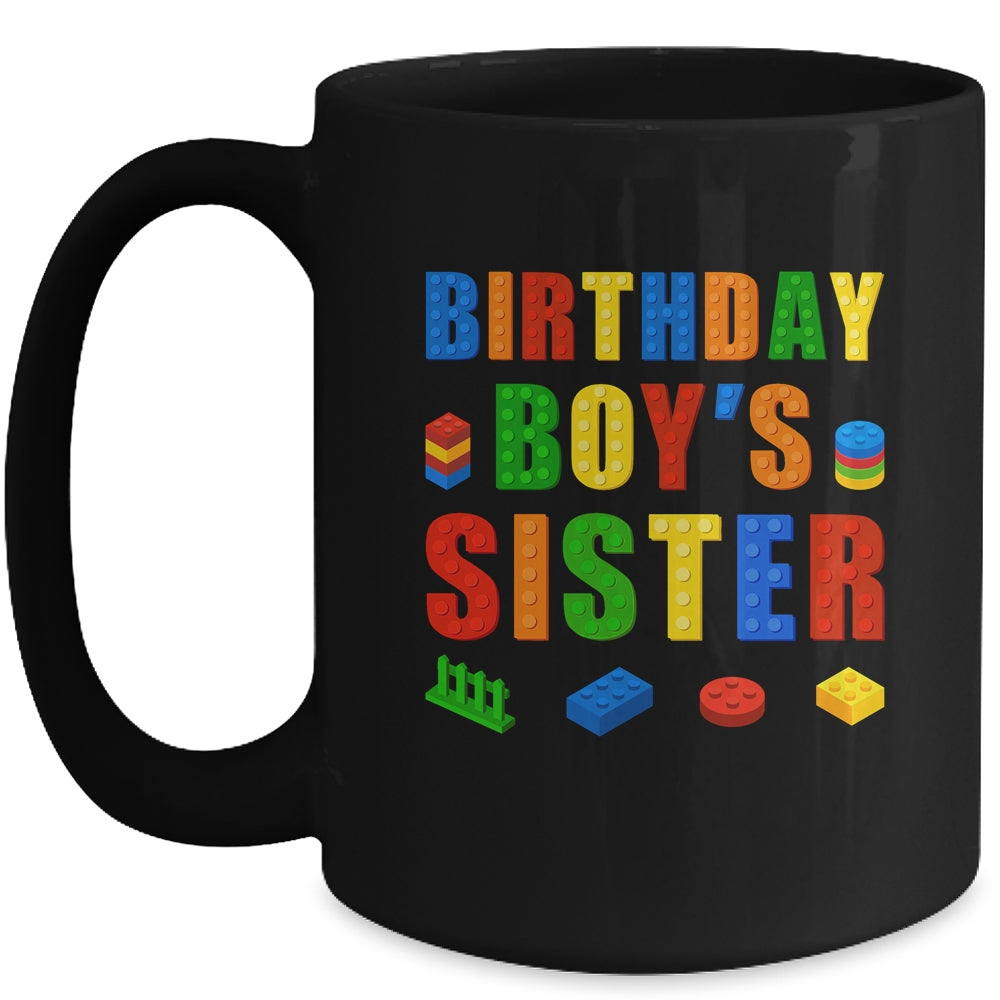 Master Builder Sister Birthday Boy Building Bricks Blocks Mug | siriusteestore