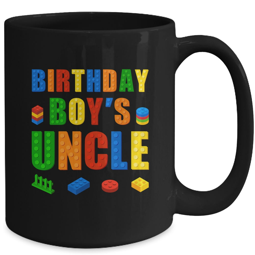 Master Builder Uncle Birthday Boy Building Bricks Blocks Mug | siriusteestore