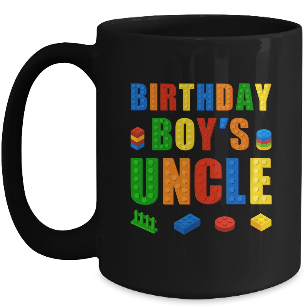 Master Builder Uncle Birthday Boy Building Bricks Blocks Mug | siriusteestore