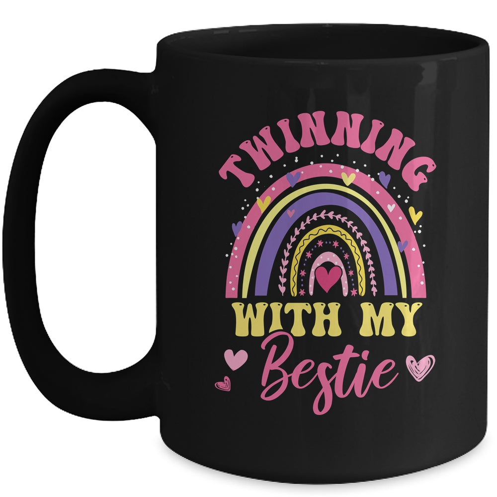 Matching Twin Spirit Week Twinning With My Bestie Rainbow Mug | siriusteestore