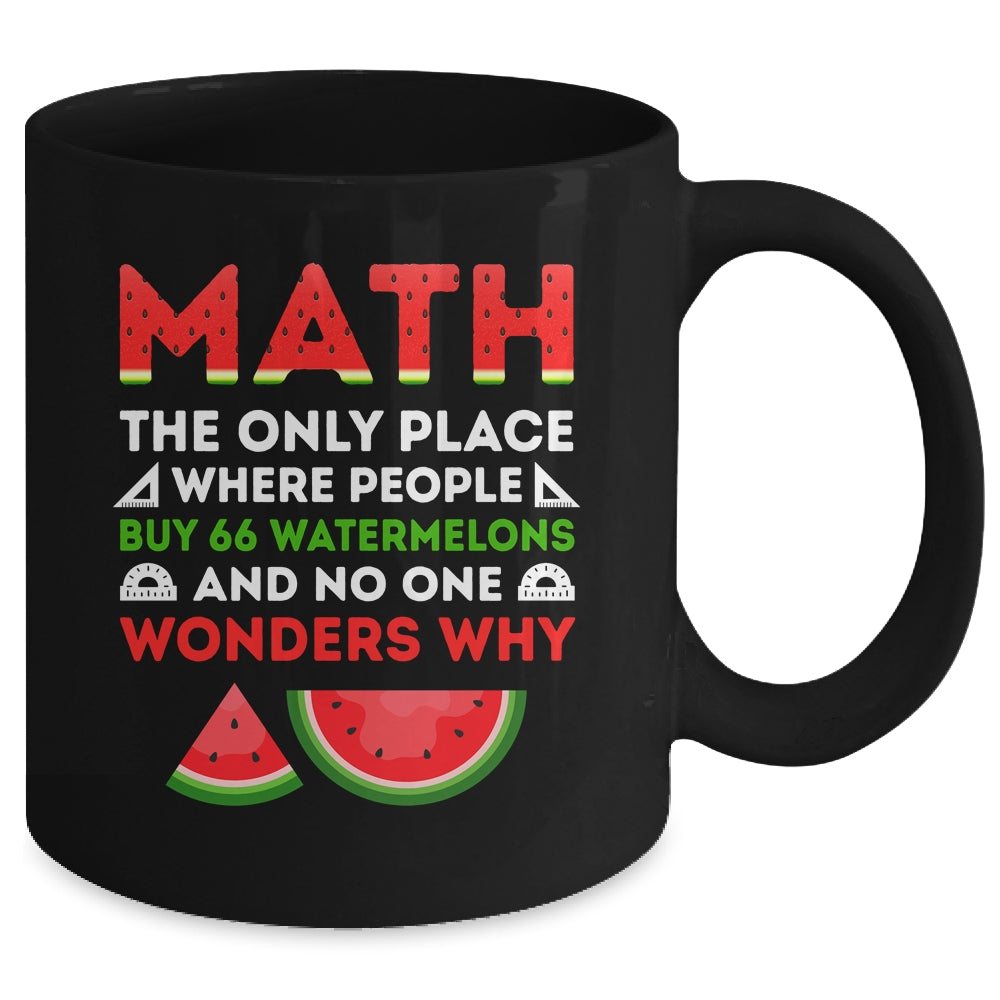 Math And Watermelons Mathematics Calculation Numbers Mug | siriusteestore