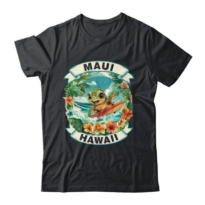 Maui Hawaii Cute Sea Turtle Surfing Summer Vacation Shirt & Tank Top | siriusteestore