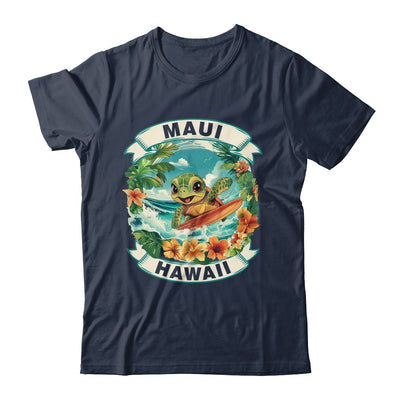 Maui Hawaii Cute Sea Turtle Surfing Summer Vacation Shirt & Tank Top | siriusteestore