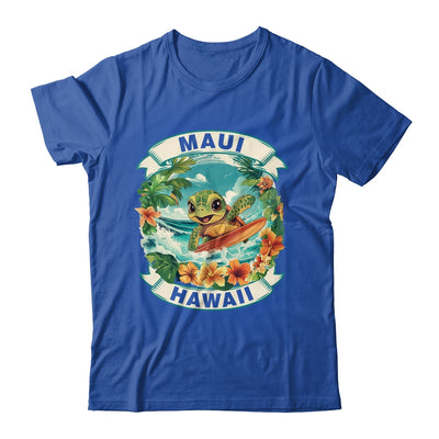 Maui Hawaii Cute Sea Turtle Surfing Summer Vacation Shirt & Tank Top | siriusteestore