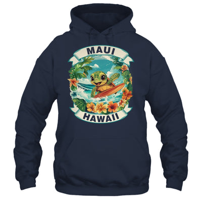 Maui Hawaii Cute Sea Turtle Surfing Summer Vacation Shirt & Tank Top | siriusteestore