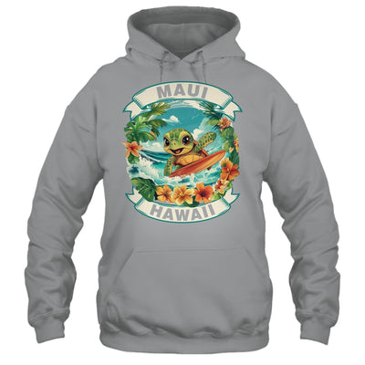 Maui Hawaii Cute Sea Turtle Surfing Summer Vacation Shirt & Tank Top | siriusteestore