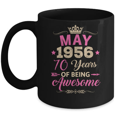 May 1956 70 Years Of Being Awesome Retro 70th Birthday Mug | siriusteestore