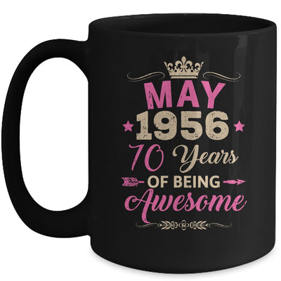May 1956 70 Years Of Being Awesome Retro 70th Birthday Mug | siriusteestore