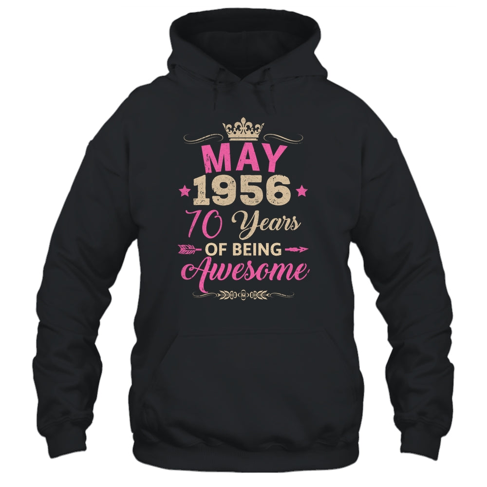 May 1956 70 Years Of Being Awesome Retro 70th Birthday Shirt & Tank Top | siriusteestore