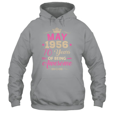 May 1956 70 Years Of Being Awesome Retro 70th Birthday Shirt & Tank Top | siriusteestore
