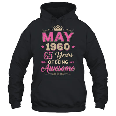 May 1960 65 Years Of Being Awesome Retro 65th Birthday Shirt & Tank Top | siriusteestore