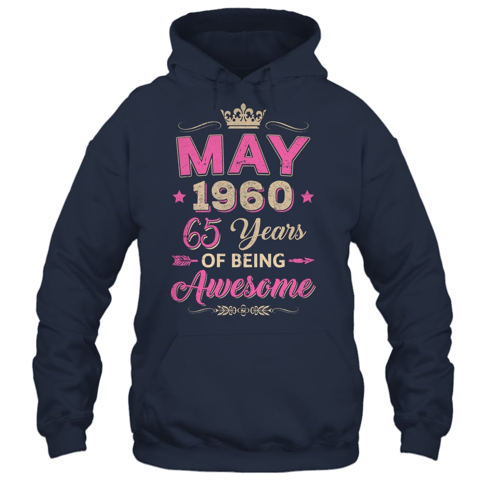 May 1960 65 Years Of Being Awesome Retro 65th Birthday Shirt & Tank Top | siriusteestore