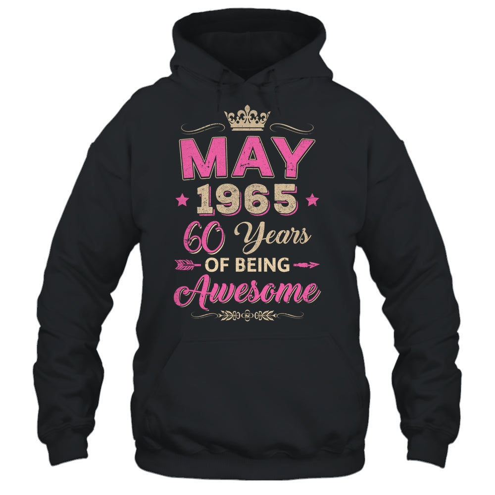 May 1965 60 Years Of Being Awesome Retro 60th Birthday Shirt & Tank Top | siriusteestore