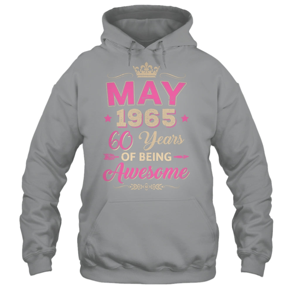 May 1965 60 Years Of Being Awesome Retro 60th Birthday Shirt & Tank Top | siriusteestore