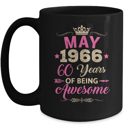 May 1966 60 Years Of Being Awesome Retro 60th Birthday Mug | siriusteestore