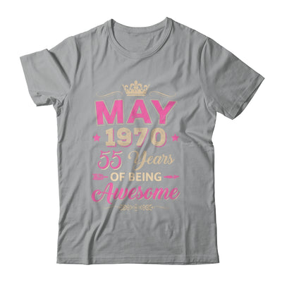May 1970 55 Years Of Being Awesome Retro 55th Birthday Shirt & Tank Top | siriusteestore
