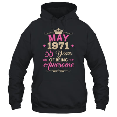 May 1971 55 Years Of Being Awesome Retro 55th Birthday Shirt & Tank Top | siriusteestore
