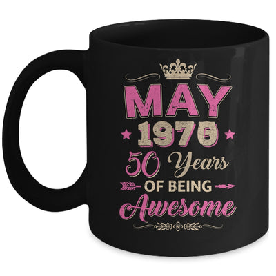 May 1975 50 Years Of Being Awesome Retro 50th Birthday Mug | siriusteestore