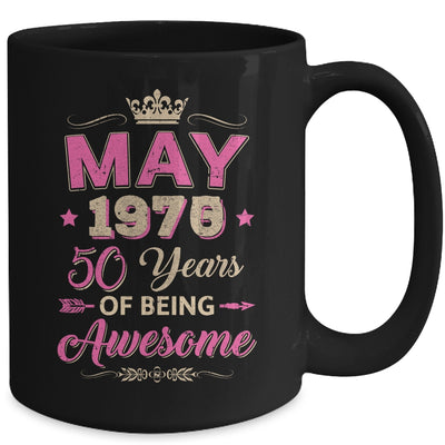 May 1975 50 Years Of Being Awesome Retro 50th Birthday Mug | siriusteestore
