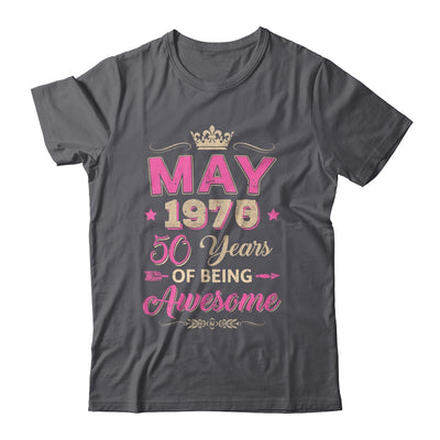 May 1975 50 Years Of Being Awesome Retro 50th Birthday Shirt & Tank Top | siriusteestore