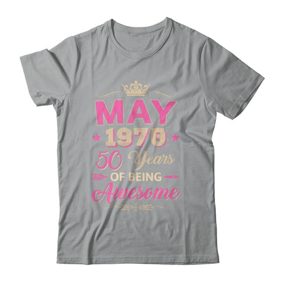 May 1975 50 Years Of Being Awesome Retro 50th Birthday Shirt & Tank Top | siriusteestore