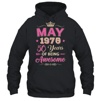 May 1975 50 Years Of Being Awesome Retro 50th Birthday Shirt & Tank Top | siriusteestore