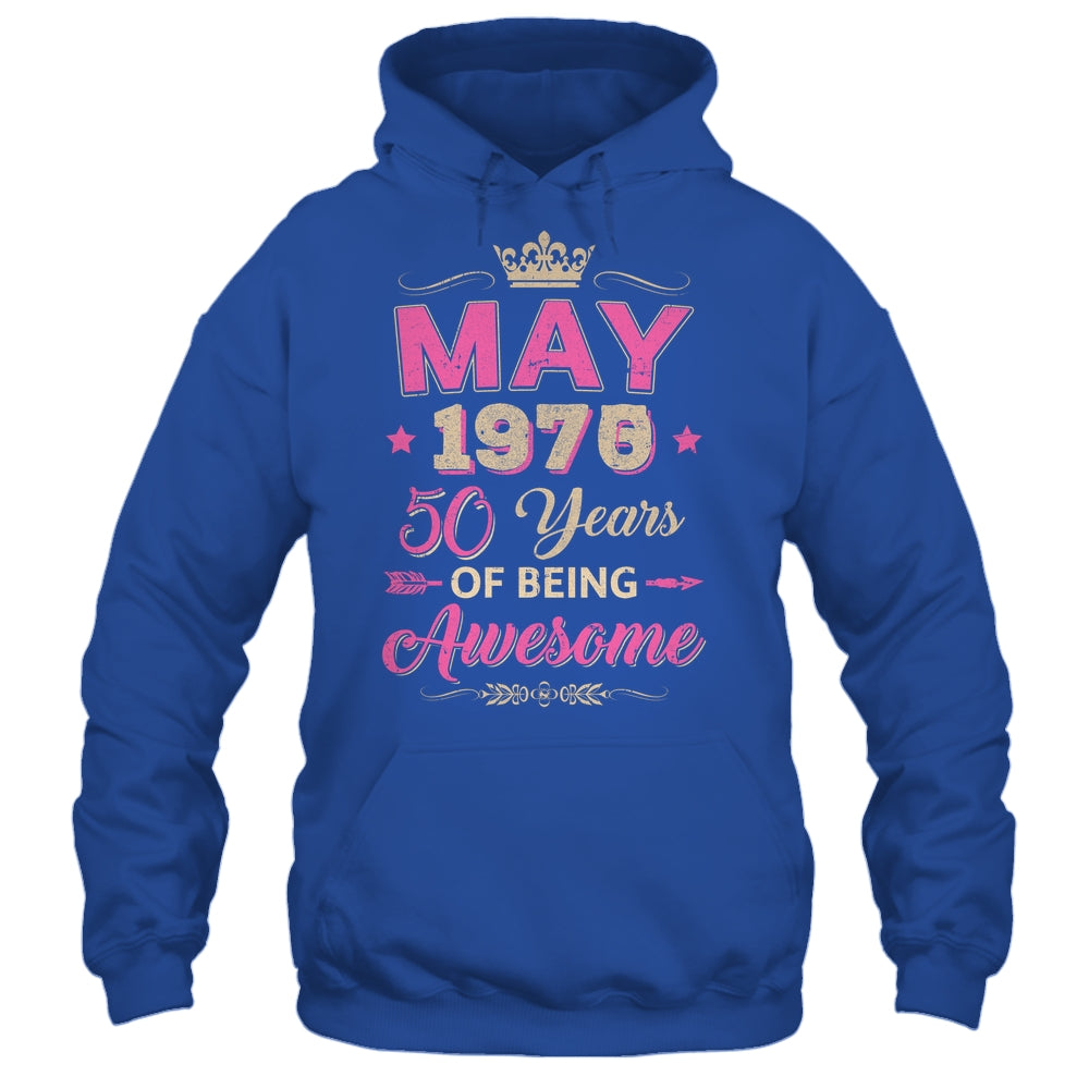 May 1975 50 Years Of Being Awesome Retro 50th Birthday Shirt & Tank Top | siriusteestore