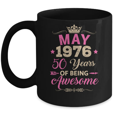 May 1976 50 Years Of Being Awesome Retro 50th Birthday Mug | siriusteestore