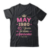 May 1980 45 Years Of Being Awesome Retro 45th Birthday Shirt & Tank Top | siriusteestore