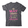 May 1990 35 Years Of Being Awesome Retro 35th Birthday Shirt & Tank Top | siriusteestore